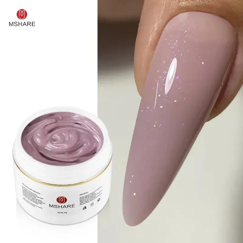 Nail Art Violet - MSHARE Purple Sparkling Builder Jelly Gel
