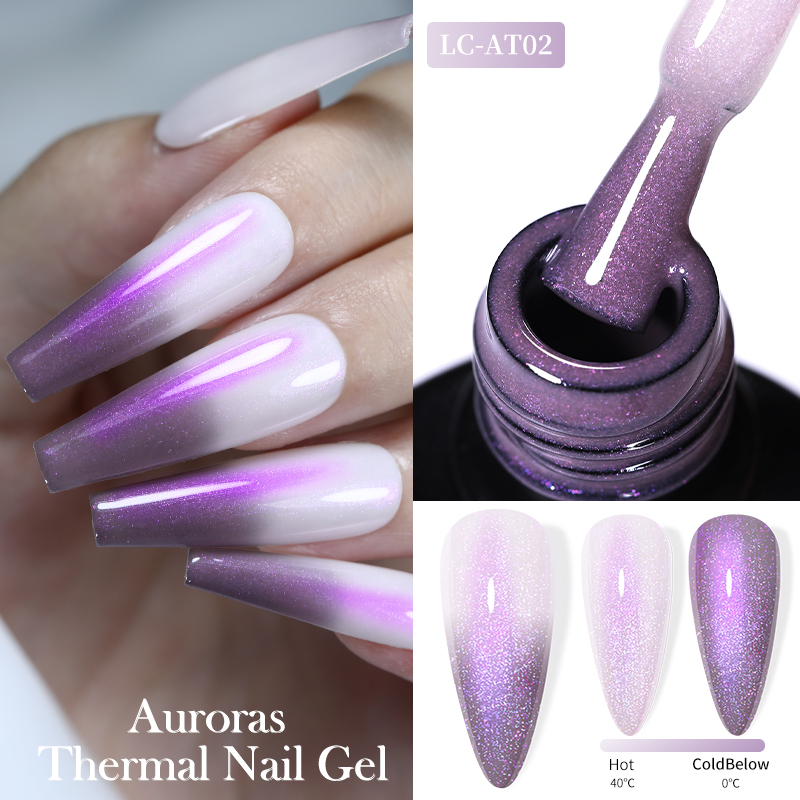 Nail Art Violet - LILYCUTE 7ML Auroras Thermal Gel Nagellack