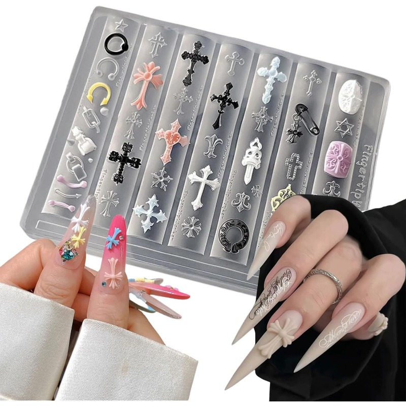 Silikon-Kreuz-Nagelkunstformen – Nail Art Gothic Bewertung und Preis