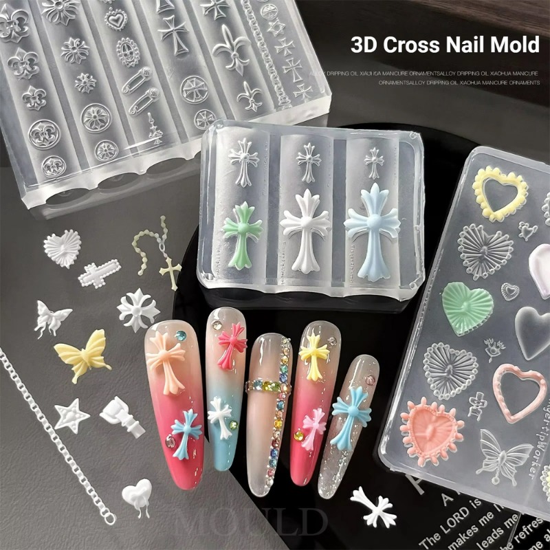 Silikon-Kreuz-Nagelkunstformen – Nail Art Gothic Bewertung und Preis