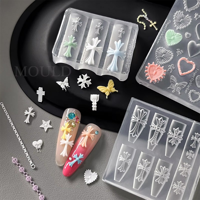 Silikon-Kreuz-Nagelkunstformen – Nail Art Gothic Bewertung und Preis