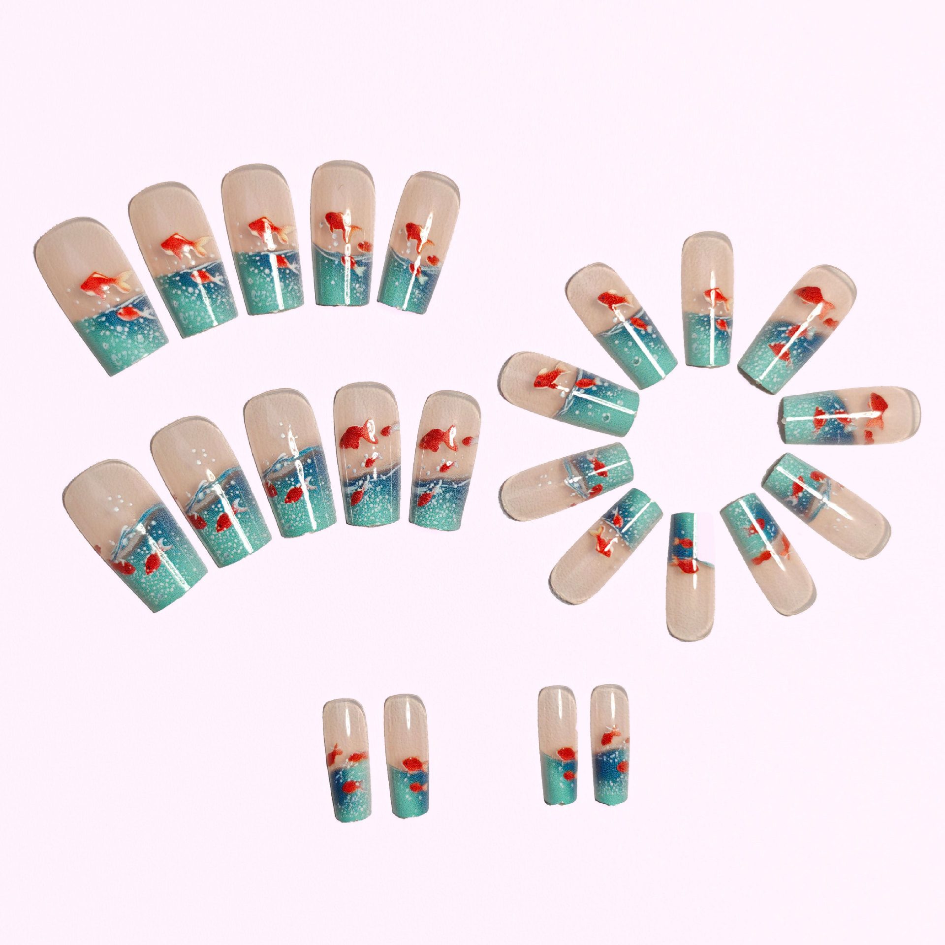 Mittellange, quadratische Kuns – Nail Art Red Bewertung und Preis