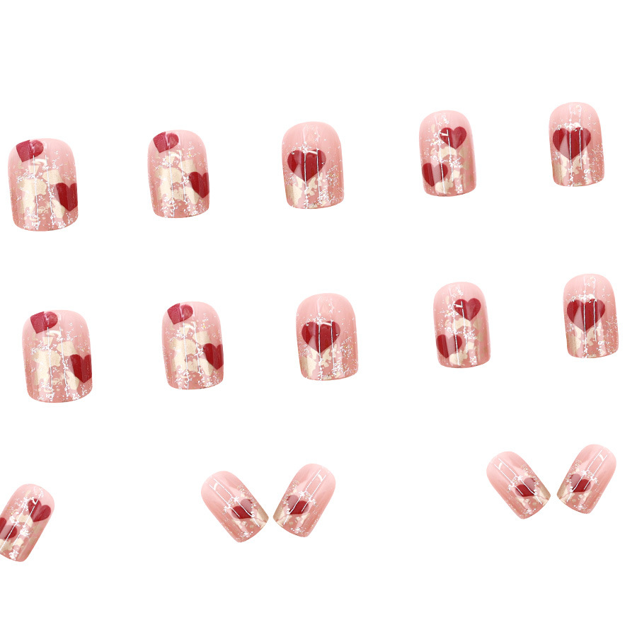 24 Stück/Set kurze, quadratisc – Nail Art Red Bewertung und Preis
