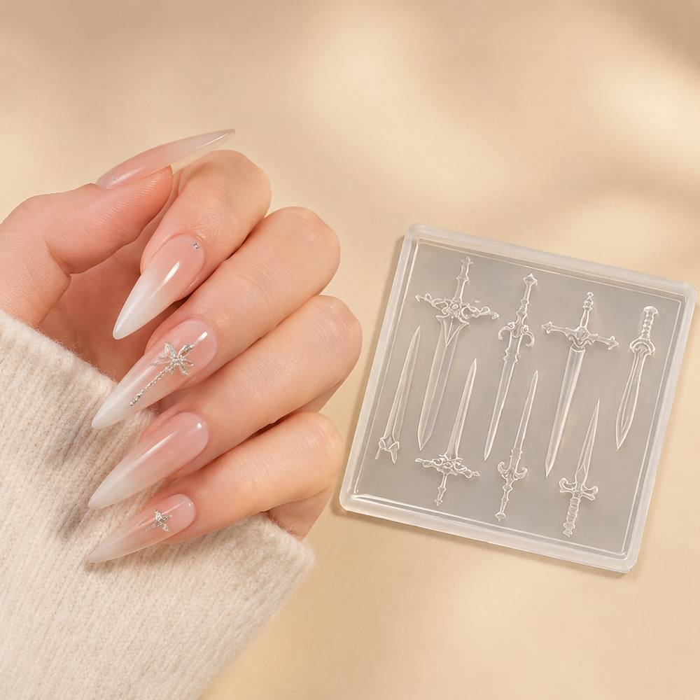 1 Stück Mini-Schwert-Nagelform – Nail Art Gothic Bewertung und Preis