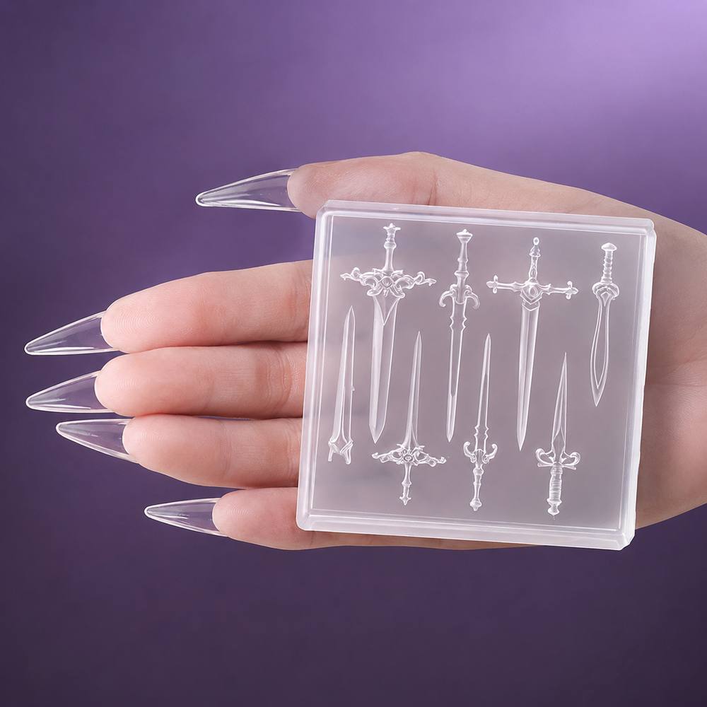 1 Stück Mini-Schwert-Nagelform – Nail Art Gothic Bewertung und Preis